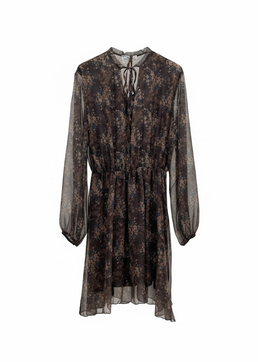 KERSO - Abito fiorellino - MARRONE