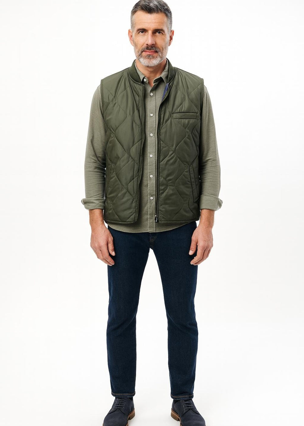 kerso - gilet reversibile - verde militare